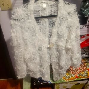White lightweight spring sweater